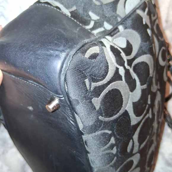 Coach Black and Gray 06' Baby Bag with Signature Monogram - Picture 9 of 16